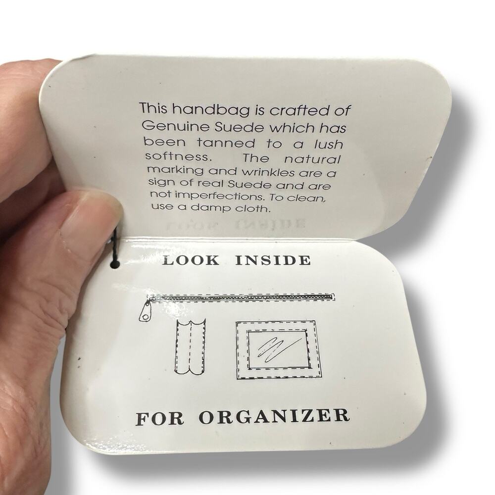 Elegant Patchwork Suede Tote - Brown - image 11